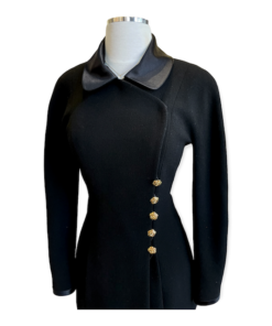 CHANEL Camelia Button Jacket in Black 8