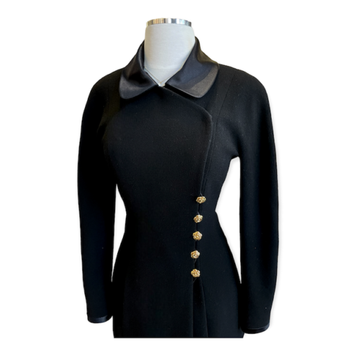 CHANEL Camelia Button Jacket in Black 3