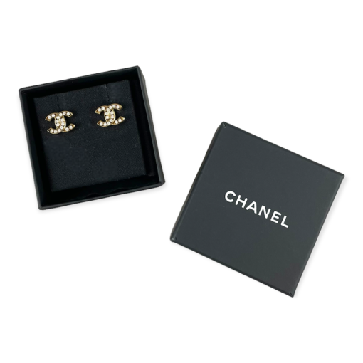 CHANEL CC Crystal Earrings 6