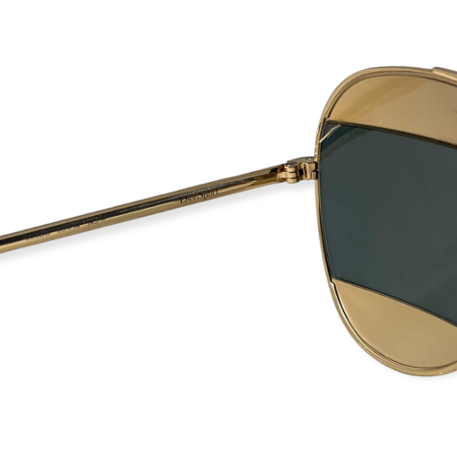 DIOR Split Aviator Sunglasses in Gold 9
