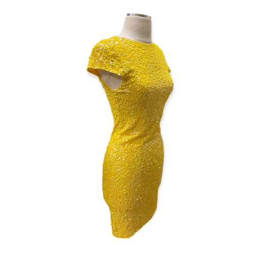 Alice + Olivia Sequin Dress in Yellow 4