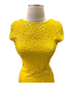 Alice + Olivia Sequin Dress in Yellow 6