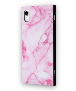 Pink Marble Print Square iPhone Case by iDECOZ 7