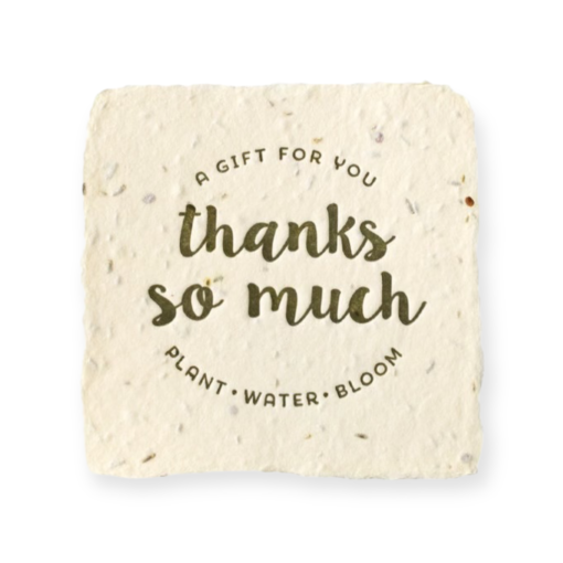 Oblation Papers: Thanks Petite Wildflower Wish Letterpress Enclosure 1
