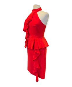 Theia Halter Dress in Red 8