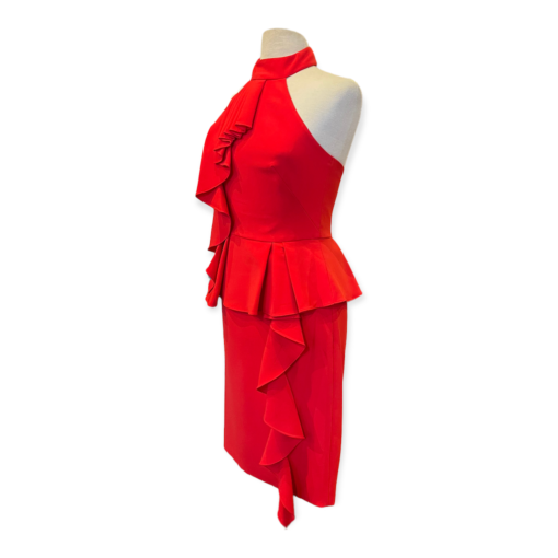 Theia Halter Dress in Red 4