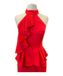 Theia Halter Dress in Red 6