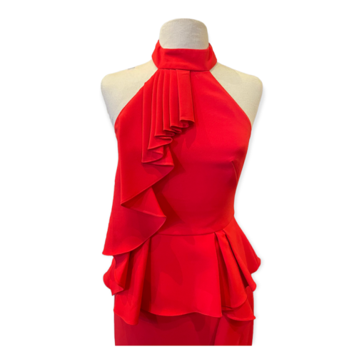 Theia Halter Dress in Red 2