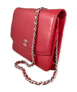 CHANEL Caviar WOC in Red 10