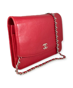 CHANEL Caviar WOC in Red 11