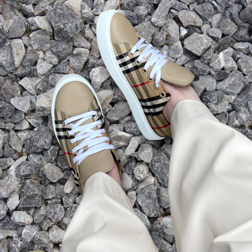 Burberry Check & Leather Sneaker