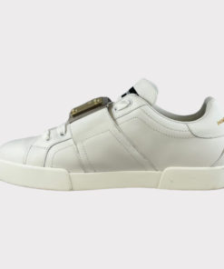 Dolce & Gabbana Portofino Brand Tag Sneaker in White 10