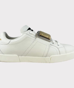 Dolce & Gabbana Portofino Brand Tag Sneaker in White 11
