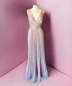 Rene Ruiz Glimmer Knit Gown in Pink