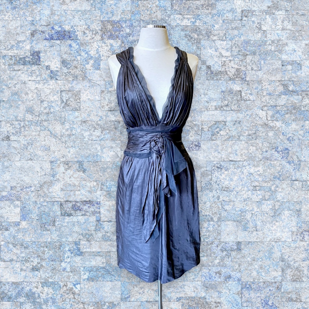 Louis Vuitton Plunge Cocktail Dress in Midnight - More Than You Can Imagine