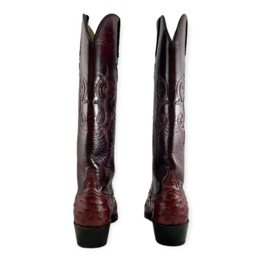Lucchese Ostrich Boots in Wineberry 6