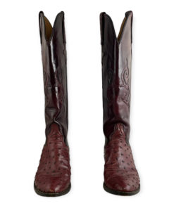 Lucchese Ostrich Boots in Wineberry 11