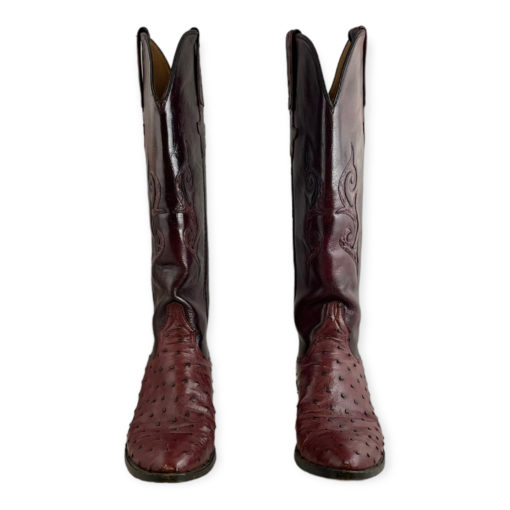 Lucchese Ostrich Boots in Wineberry 4