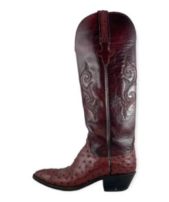 Lucchese Ostrich Boots in Wineberry 9
