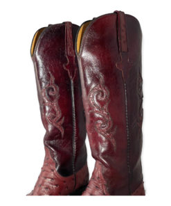 Lucchese Ostrich Boots in Wineberry 8