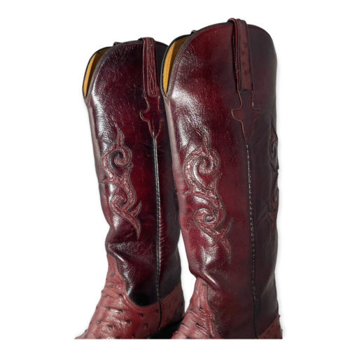 Lucchese Ostrich Boots in Wineberry 1