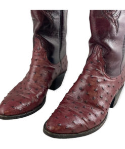 Lucchese Ostrich Boots in Wineberry 12