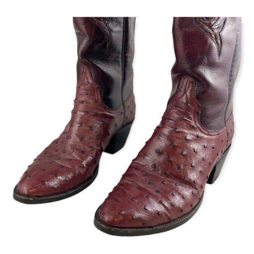 Lucchese Ostrich Boots in Wineberry 5