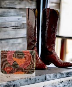Lucchese Ostrich Boots in Wineberry