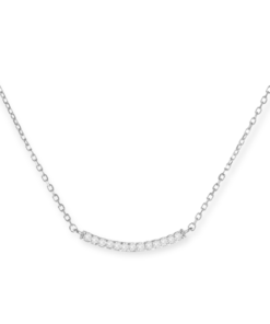 Natale Rose Mini Diamond Curved Bar Necklace  6