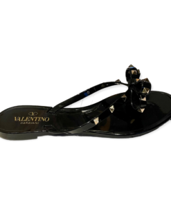 Valentino Rockstud PVC Sandal in Black 11