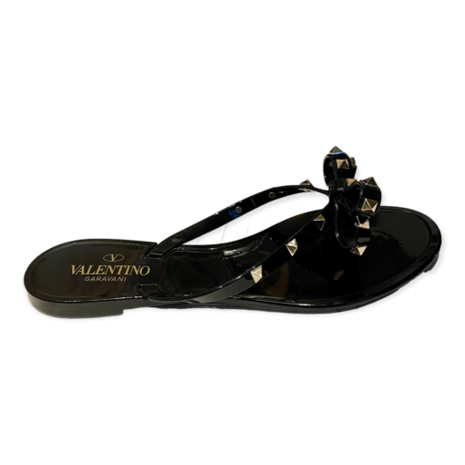 Valentino Rockstud PVC Sandal in Black 4