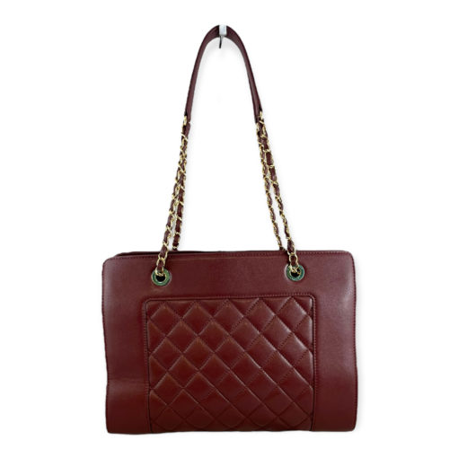 Chanel Shopping Tote in Burgundy 6
