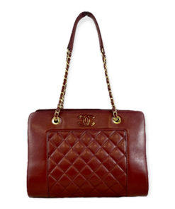 Chanel Shopping Tote in Burgundy 15