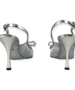 Dolce & Gabbana Crystal Bow Slingback in Silver 11