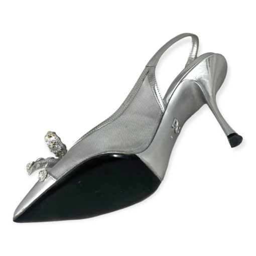 Dolce & Gabbana Crystal Bow Slingback in Silver 6