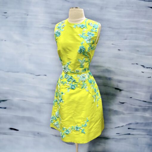 Size 6 | Monique Lhuillier Embroidered Dress