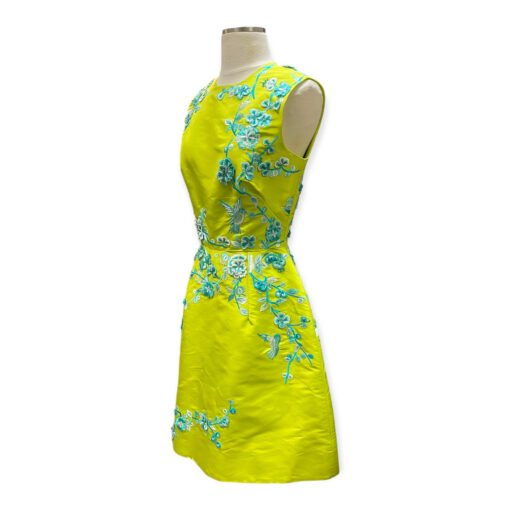 Monique Lhuillier Embroidered Dress in in Lime 4