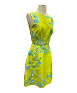 Monique Lhuillier Embroidered Dress in in Lime 12