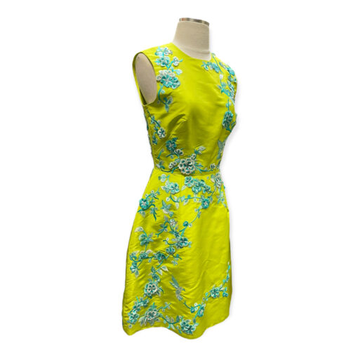 Monique Lhuillier Embroidered Dress in in Lime 5