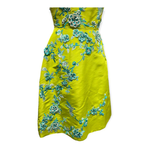Monique Lhuillier Embroidered Dress in in Lime 3