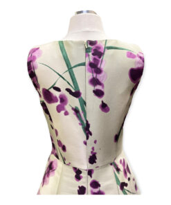Oscar De La Renta Floral Dress in Purple & Green 15