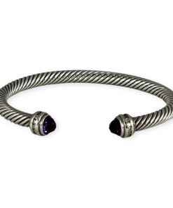 David Yurman Amethyst Pave Cable Bracelet 8