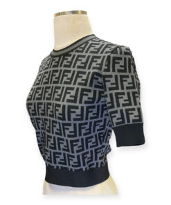 Fendi FF Top + Skirt Set in Gray Black Size Small 16
