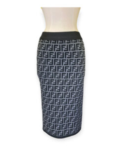 Fendi FF Top + Skirt Set in Gray Black Size Small 24