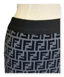 Fendi FF Top + Skirt Set in Gray Black Size Small 21