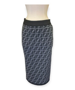 Fendi FF Top + Skirt Set in Gray Black Size Small 20