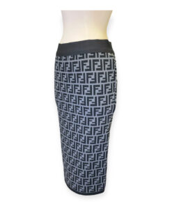 Fendi FF Top + Skirt Set in Gray Black Size Small 22
