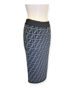 Fendi FF Top + Skirt Set in Gray Black Size Small 23