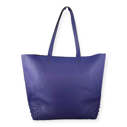 Tods Leather AMR Tote in Blueberry 6