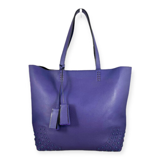 Tods Leather AMR Tote in Blueberry 1
